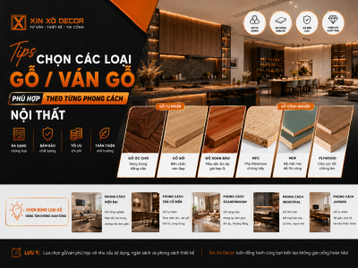 Tips chọn các loại gỗ/ván gỗ phù hợp theo từng phong cách nội thất