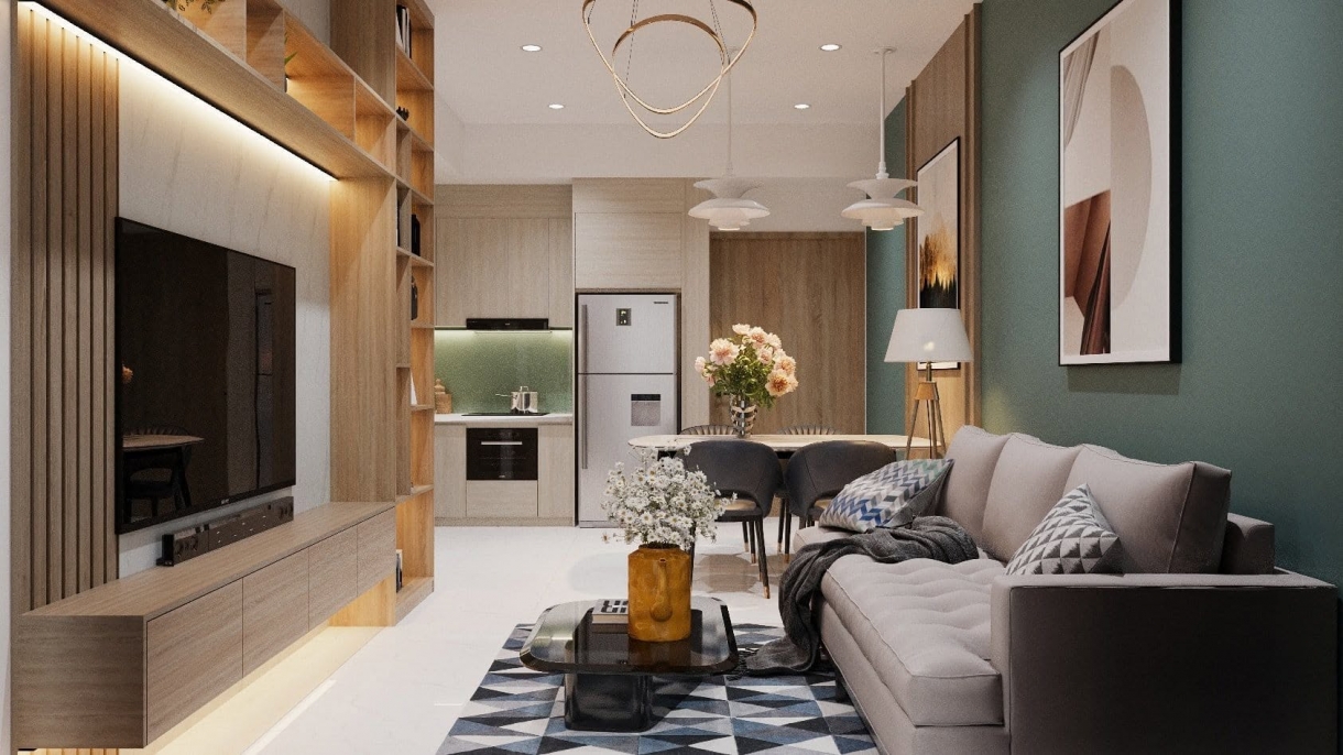 NỘI THẤT CĂN HỘ 2 PHÒNG NGỦ SAFIRA KHANG ĐIỀN QUẬN 9