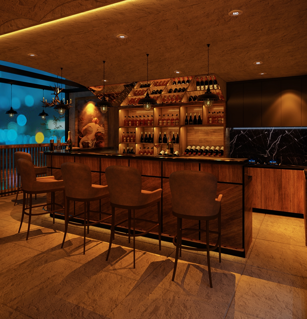 NỘI THẤT GOLDEN WINES BAR