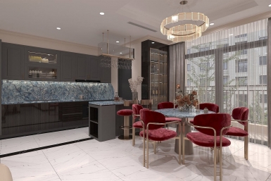 NỘI THẤT CĂN HỘ VINHOMES 3 PHÒNG NGỦ